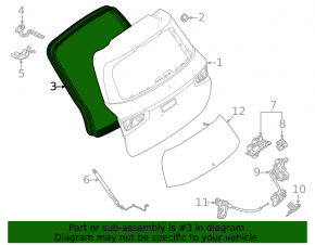 Mercedes W167 GLE 350 450 20-23 Trunk Door Seal