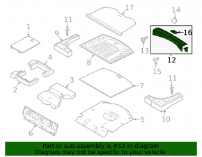 Ford Escape MK3 13-15 trunk opening trim
