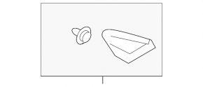 Wing molding triangle right Lincoln MKZ 13-20 chrome without seal