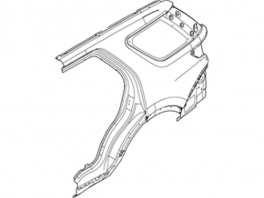 Quarter wing rear right Ford Explorer 11-19