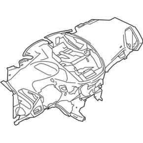 Torpedo front panel without AIRBAG Ford Escape MK3 17-19 rest for large display and speaker