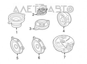 Front left door speaker for Mazda CX-5 13-16