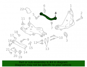Upper rear left transverse control arm Land Rover Range Rover Sport 20-22 rest