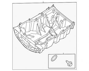 Lincoln Corsair 23-25 2.0 Engine Oil Pan