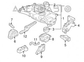 Right engine mount for VW Beetle 12-14 2.5
