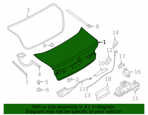 Trunk lid BMW 5 G30 17-23