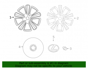 Wheel disk R18 Lexus UX200 UX250h 19-