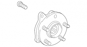 Front right hub Toyota Prius V 12-17 GMB