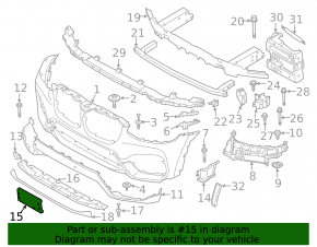 Front license plate holder BMW X3 G01 18-21