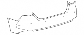 Rear bumper bare Toyota Camry v70 18-20 L/LE/XLE for parking sensors