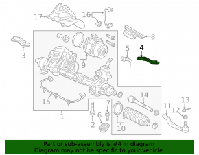 Steering rack bracket rear left Honda Insight 19-22