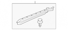 Left hood-wing seal for Lexus GX460 10-13 pre-restyling