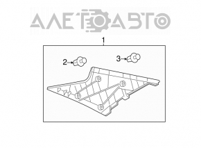 Left rear pillar trim for Toyota Camry v40, gray