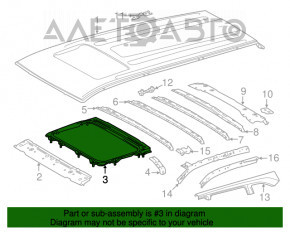 Sunroof assembly for Toyota Highlander 14-19