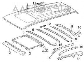 Sunroof assembly for Toyota Highlander 14-19