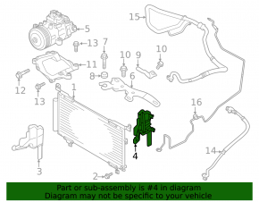 Left radiator deflector for Subaru Outback 2023-2025