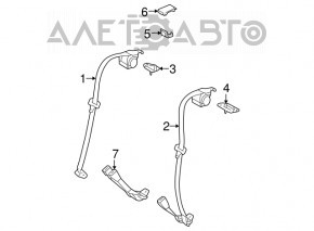 Seat belt rear central Toyota Solara 2.4 04-08