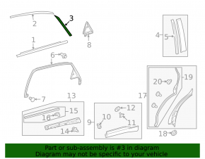 Door trim side rear left Lexus RX350 RX450h 10-15 rear