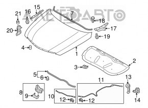 Hood Lock Hyundai Sonata 11-15