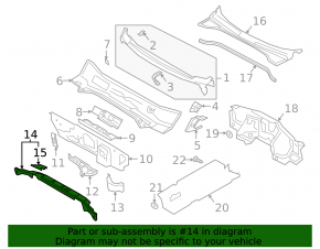 Metal windshield wiper pan for Audi Q3 83A 19-25