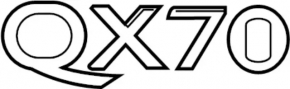 Emblem inscription QX 70 trunk door Infiniti QX70 14-17
