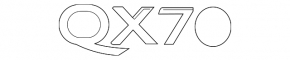 Emblem inscription QX 70 trunk door Infiniti QX70 14-17
