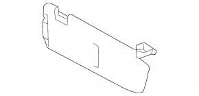 Right visor Kia Forte 4d 14-16 prerest