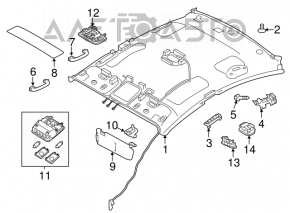 Right visor Kia Forte 4d 14-16 prerest