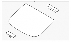 Rear window Hyundai Sonata 20-23