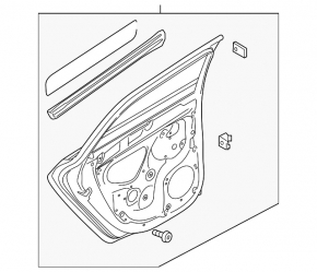 Rear right door assembly for Audi A3 8V 16-18 5d