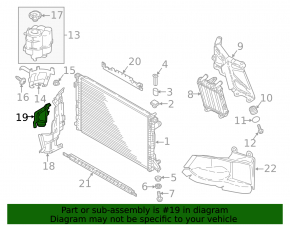 Left radiator deflector for Audi A4 B9 20-25 2.0T small