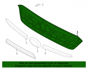 Subaru Impreza 20-23 GK radiator grille without molding and emblem