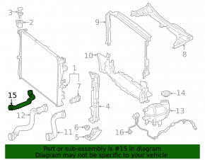 Cooling system hose for Mercedes C-class W205 300 15-18