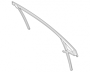 Upper door molding front left Lincoln MKC 15-19 without glass seal
