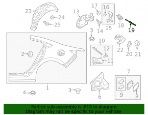 Mazda 6 Fuel Filler Door Cable 13-21