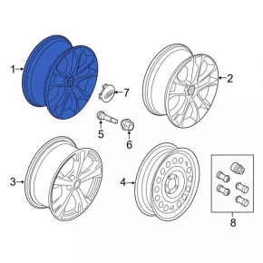 Wheel R18 Ford Escape MK3 13-19 type 3, light curb