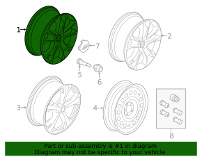 Wheel R18 Ford Escape MK3 13-19 type 3, light curb