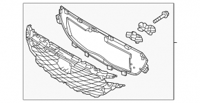 Radiator grill grill Mazda CX-5 22- Yellow green OEM