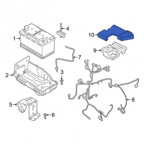 Cover of distribution plate of battery Ford Explorer 20-