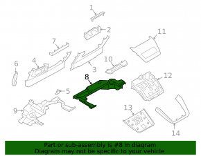 Lincoln Corsair 20-22 black lower driver's footwell dash trim, broken mount