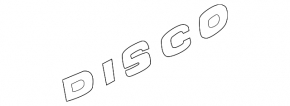 Land Rover Discovery Sport 17-23 black "DISCO" tailgate emblem