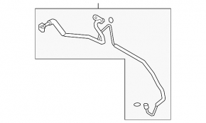 Air conditioning pipe compressor-heater Mazda CX-9 16-23 rear row
