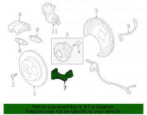 Chevrolet Equinox 18-24 Rear Right Caliper Bracket