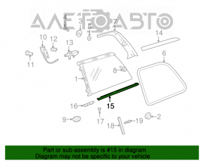 Lower rear right side window trim for Mercedes X164 GL