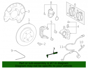 Brake pad wear sensor front left Mercedes GLA 15-20