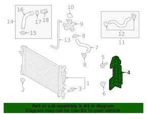 Right radiator deflector Hyundai Elantra AD 19-20 2.0 broken