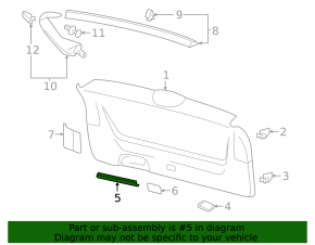 Black inner trunk handle for VW Atlas 24-25
