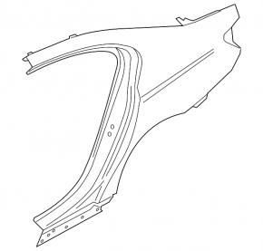 Quarter wing rear left BMW 5 G30 17-23 on the body, black