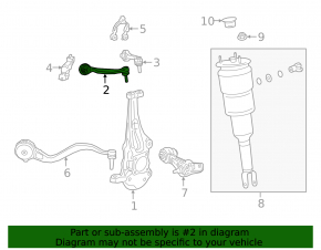Upper control arm, front right, Lexus LS 18-23 RWD