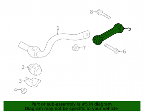 Front left stabilizer bar link Audi Q8 19-26 microcracks S/B